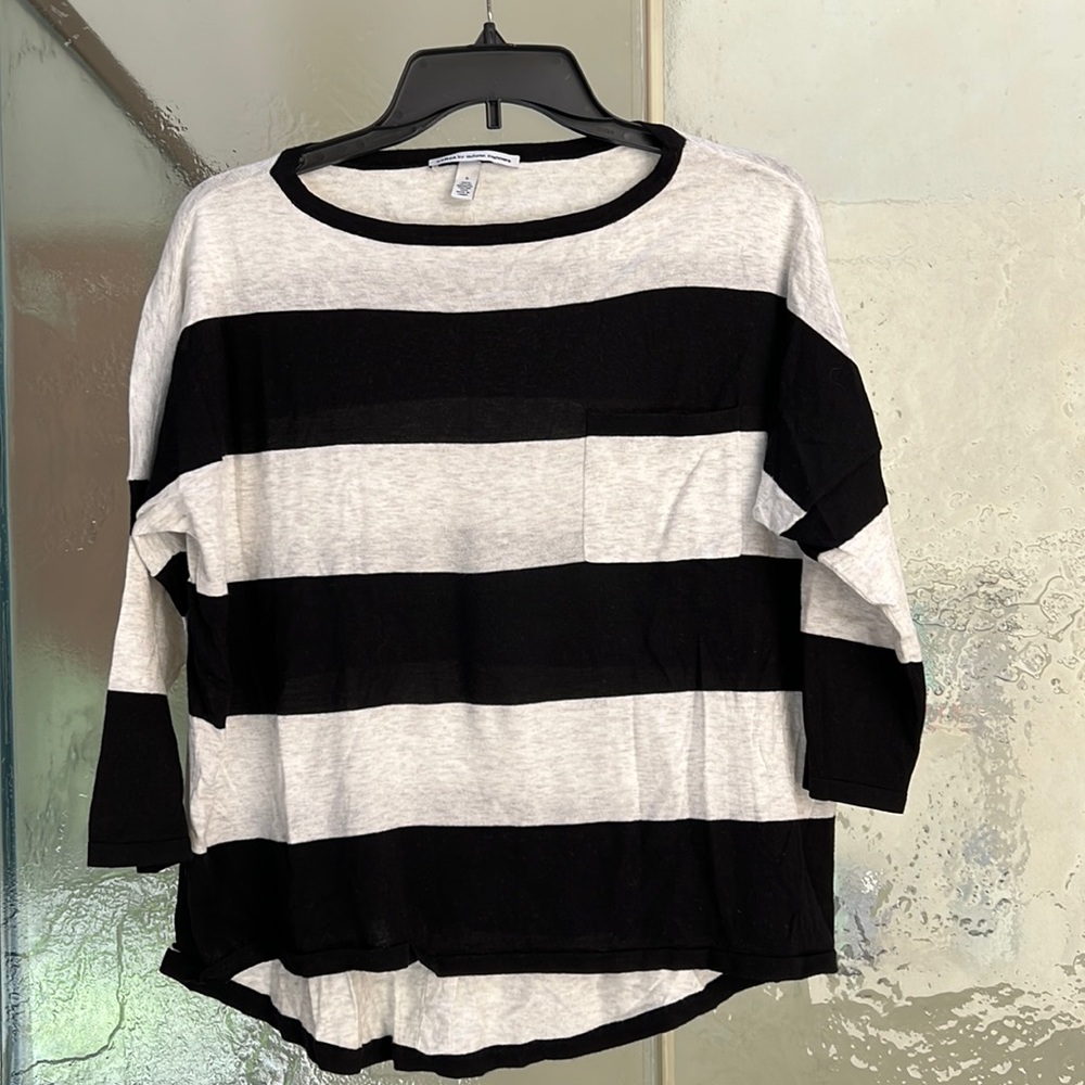 Black white sweater, cotton